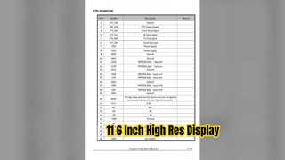 11 6 İnç IPS TFT Ekran Modülü 140x1920 MIPI Arayüzü