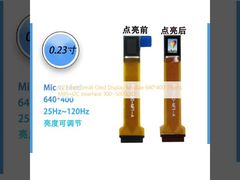 0.23 inç Küçük OLED Ekran Modülü 640*400 39 pin MIPI+I2C Arayüzü 300~5000c/D