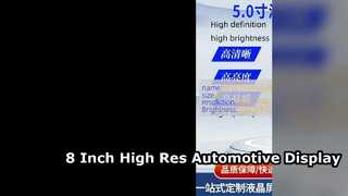 Otomotiv Monitörleri için 8 İnç TFT LCD Ekran
