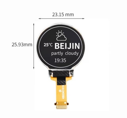 0.75inch 128x128 Round Oled Display Panel SSD1327 Small Oled Screen Connector 15pin SPI I2C Oled Panel