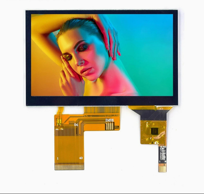 4.3 inç IPS LCD 480 * 272 Kapasitatif Dokunmatik Ekran RGB Arayüzü 40 Pin LCD Modülü