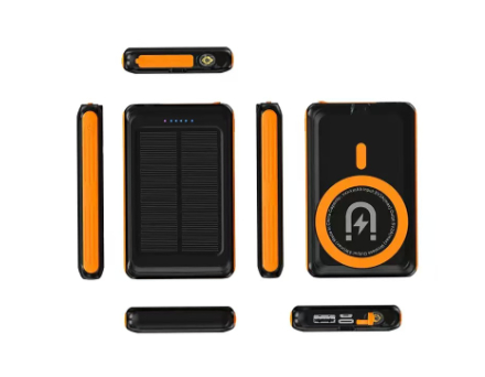 5000 mAh manyetik powerbank 5W kablosuz hızlı şarj güneş enerjili powerbank manyetik kablosuz powerbank toptan