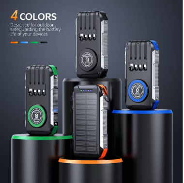 Solar power bank 22.5W fast charge 30000 real capacity LED lighting solar input current