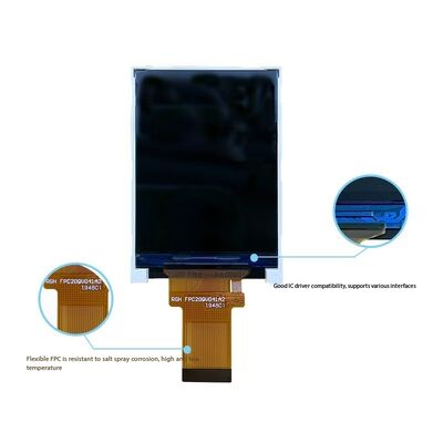 2.0 inç IPS TFT Renkli Ekran MCU 6 bit Arayüzü, Tüm Görünüm, 3 LEDS Arkaplan Işığı ve 240x320 Çözüm ST7789V IC